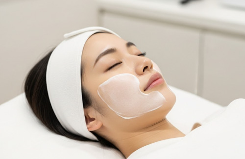 麻酔クリーム塗布 画像